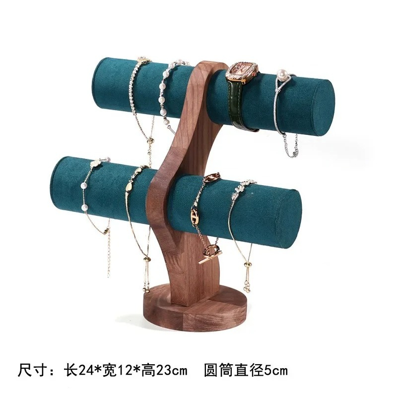 Luxury Watch Tier - Espositore a 2 livelli in velluto