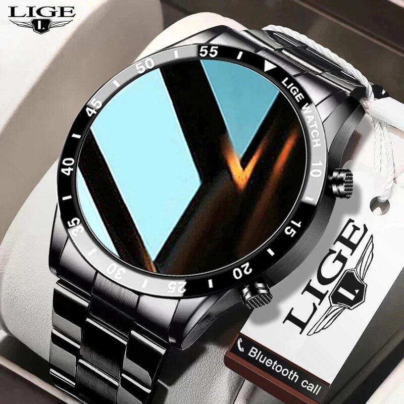 Luxury Watch On Wrist - LIGE Nuovo Bluetooth Chiama Astuto Della