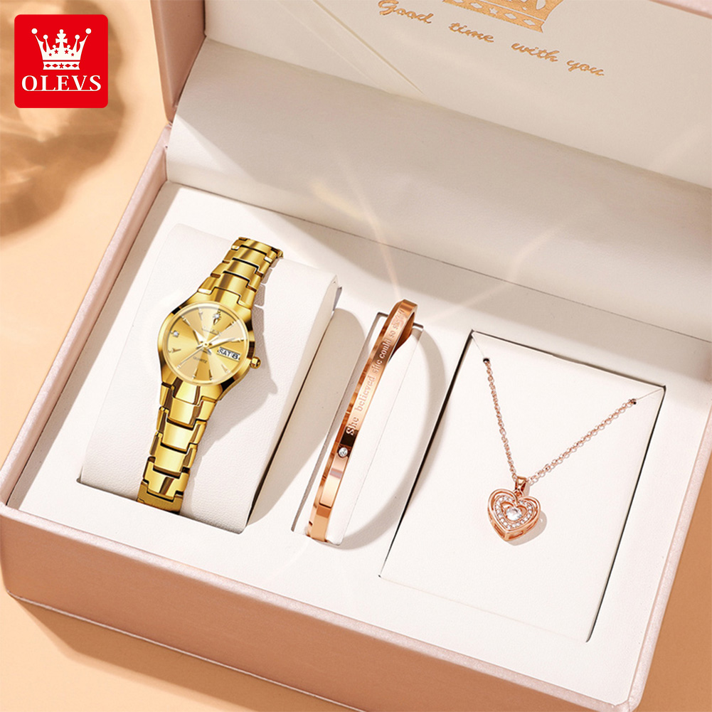 Luxury Watch And Bracelet - OLEVS Orologio da donna 8697 Orologi