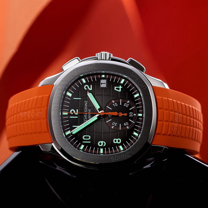 Luxury Watch With Rubber Strap - Orologio al quarzo da uomo sportivo