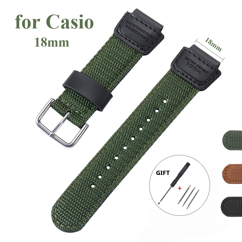 Luxury Watch Casio - Cinturino per orologio in nylon 18mm