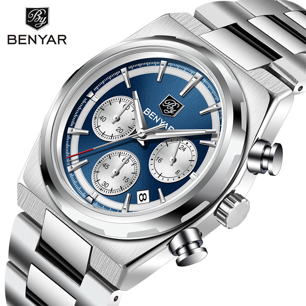 Luxury Watch Second Hand - BENYAR 40MM Orologio al quarzo multifunzionale