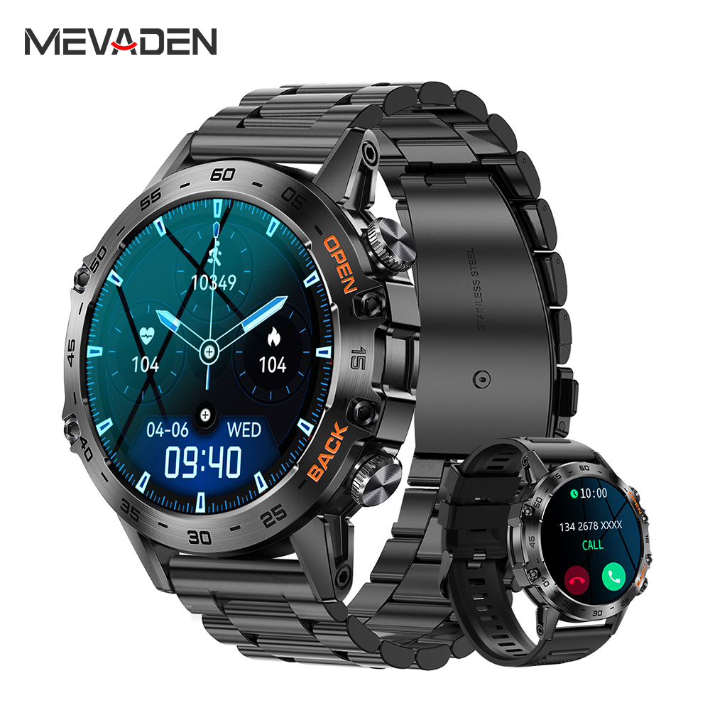 Luxury Watch On Wrist - MEVADEN Steel 1.39 pollici Smartwatch di