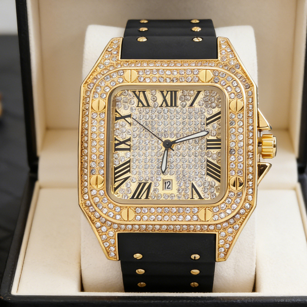 Orologio al Quarzo Hip Hop Ice - Luxury Watch With Rubber Strap recensione e prezzo