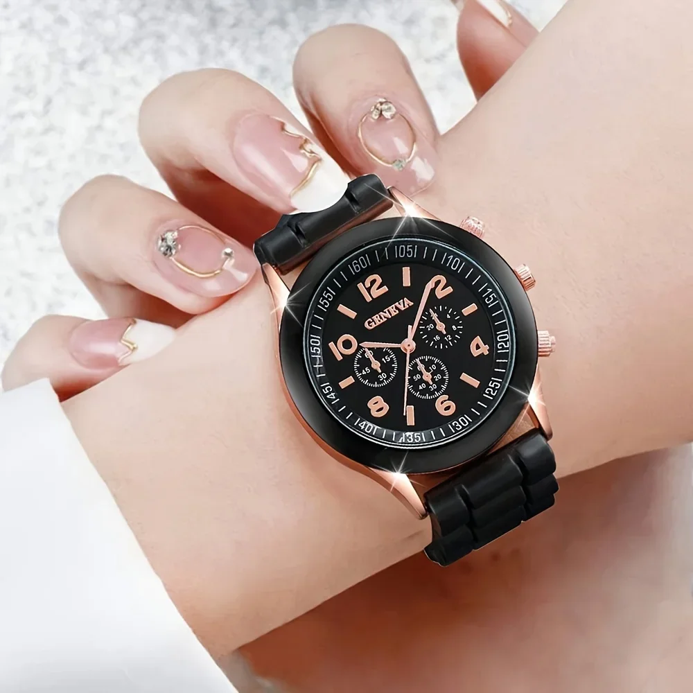 2 pezzi di orologi da donna di - Luxury Watch With Rubber Strap recensione e prezzo