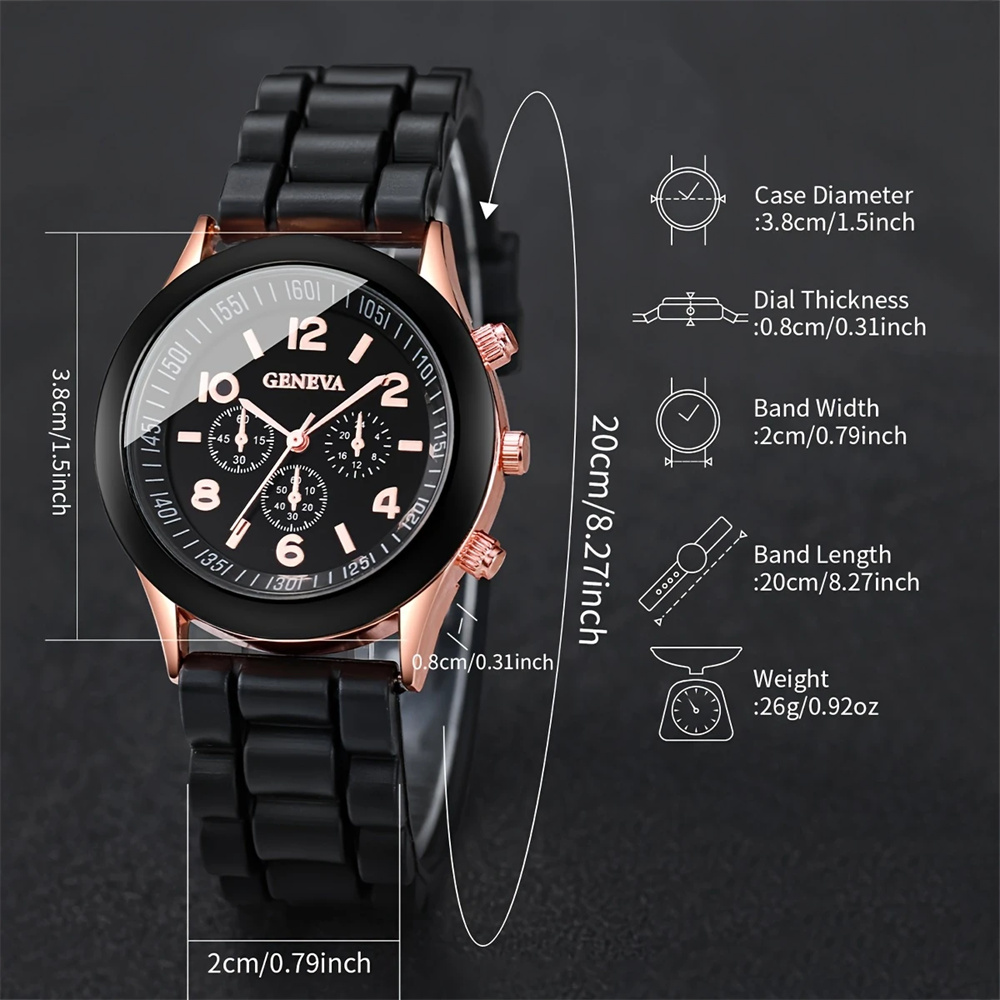 2 pezzi di orologi da donna di - Luxury Watch With Rubber Strap recensione e prezzo